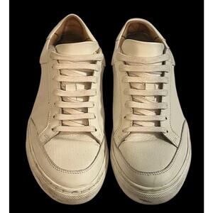 Suitsupply White Leather Sneakers •Men 39/ 6• Shoes Low Top Casual $255